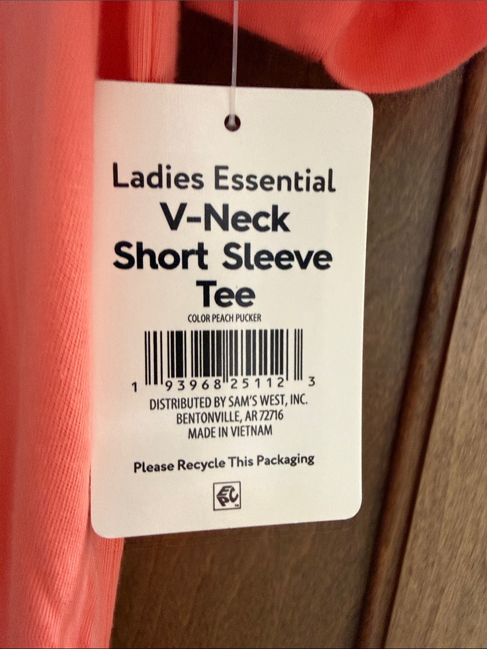 Set of 3 V-Neck short sleeve Tees - Lavender, Light Blue & Coral - Picture 7 of 11